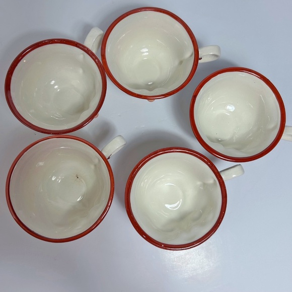 RARE Vintage 1950's winking teacups, set of 5, Sterling Pottery England - Picture 12 of 12